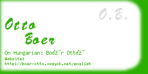otto boer business card